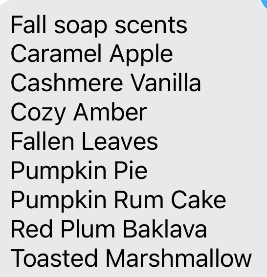 Handmade fall Scented Soap