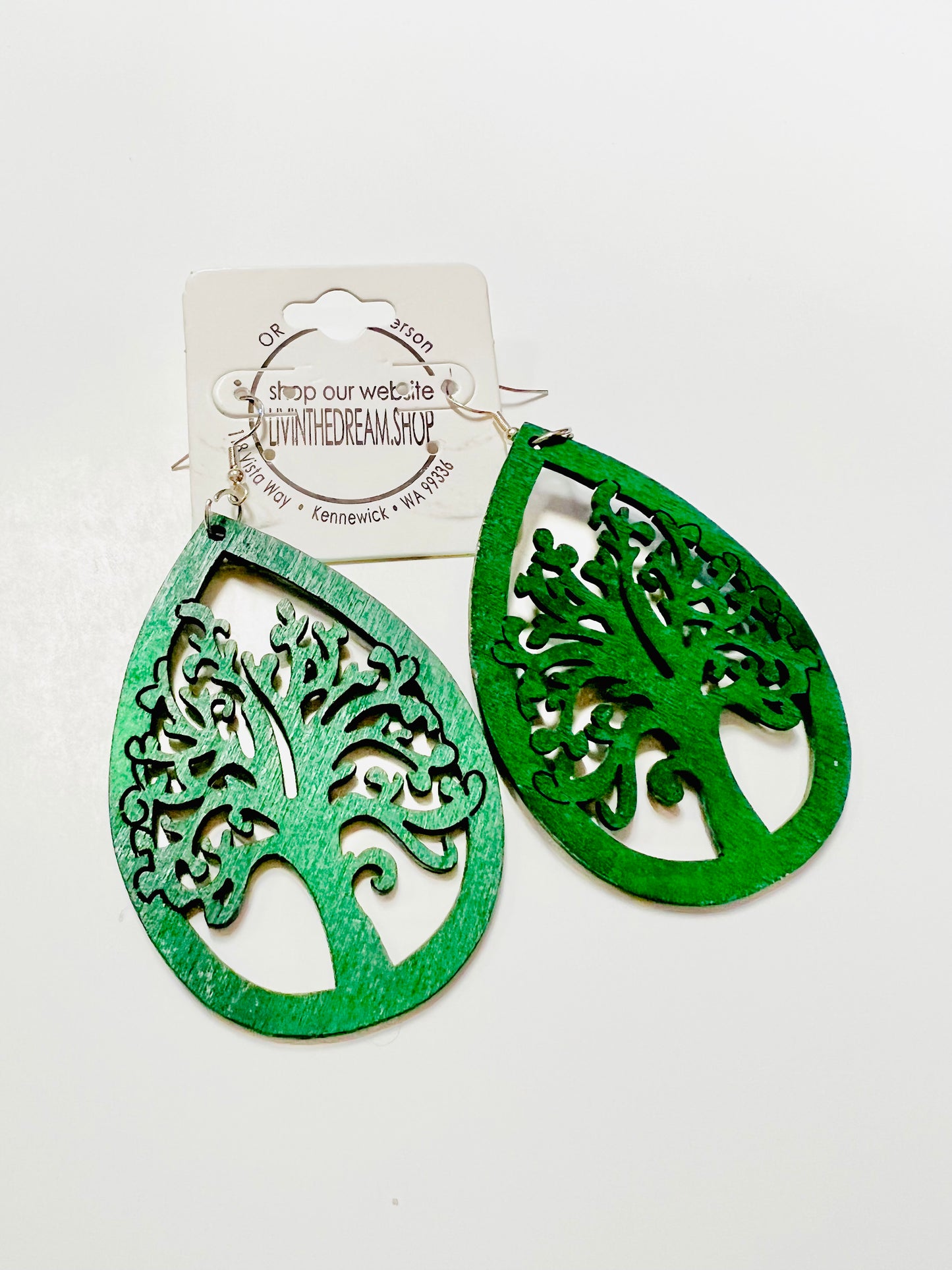 White Tree Earrings