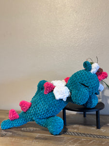 Handmade Children’s Crochet Sleeping Dragon plushie