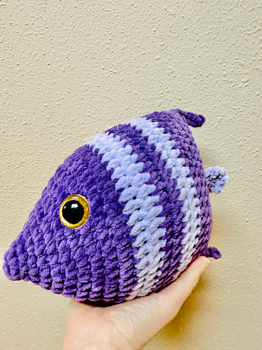 Purple fish childrens plushie