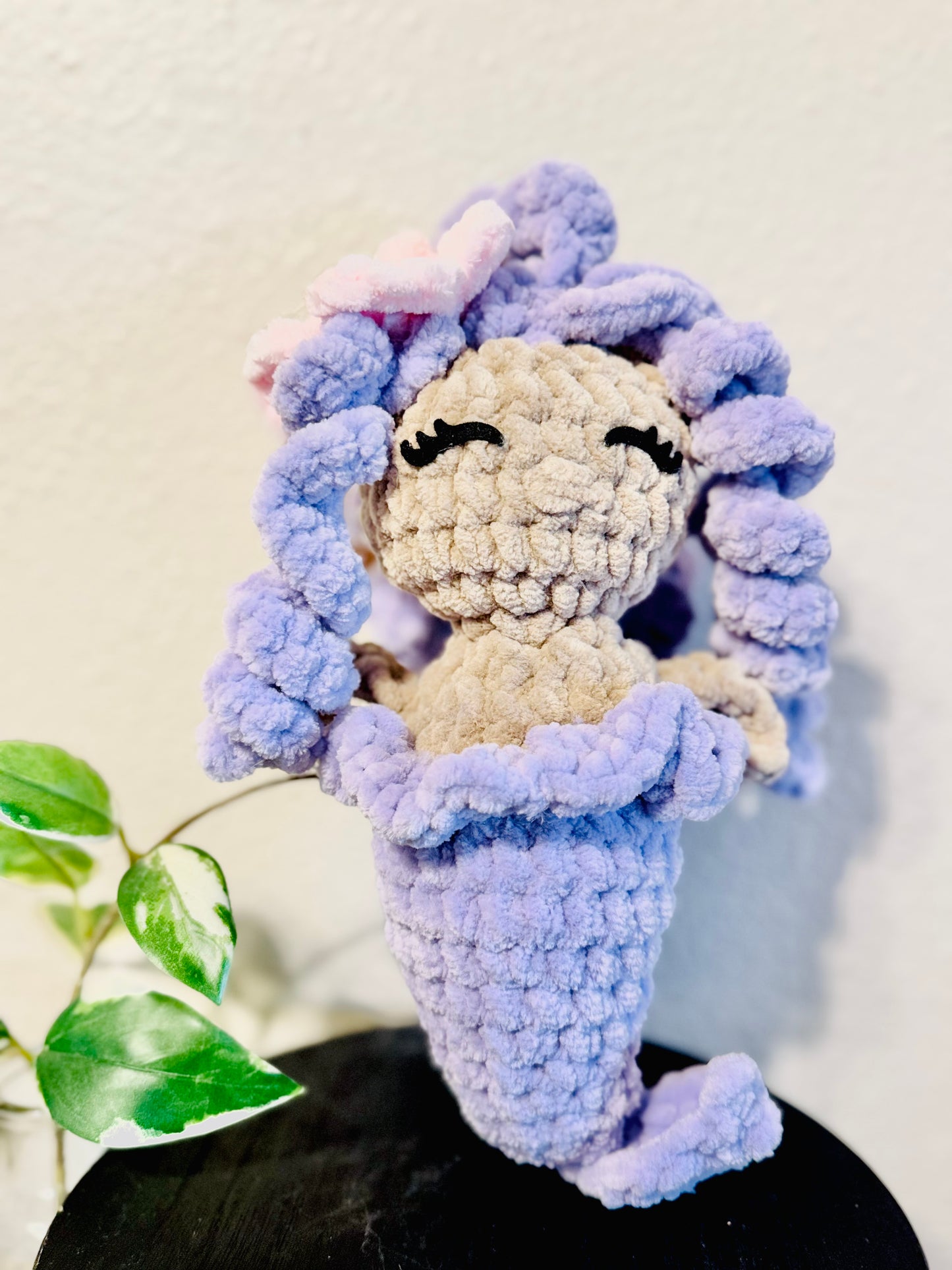 Handmade crochet mermaid plushie