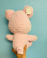 Load image into Gallery viewer, Handmade childrens pink pig plushie