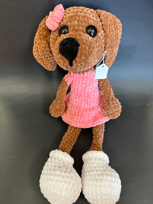 Childrens girl puppy dog plushie