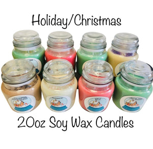 Handmade Holiday/Christmas Scented 20oz Candles