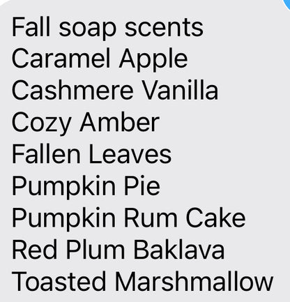 Fall handcrafted Scented Soap