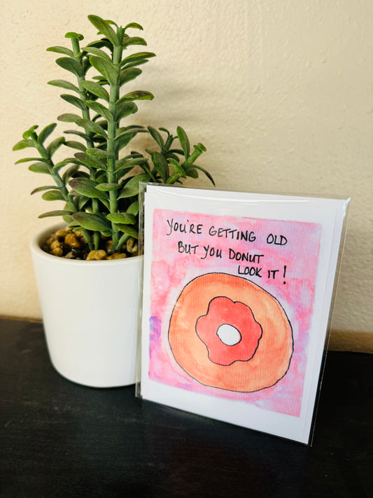 Handmade Donut Birthday Greeting Card