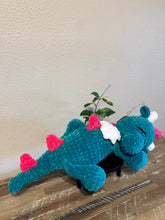 Load image into Gallery viewer, Handmade Children’s Crochet Sleeping Dragon plushie