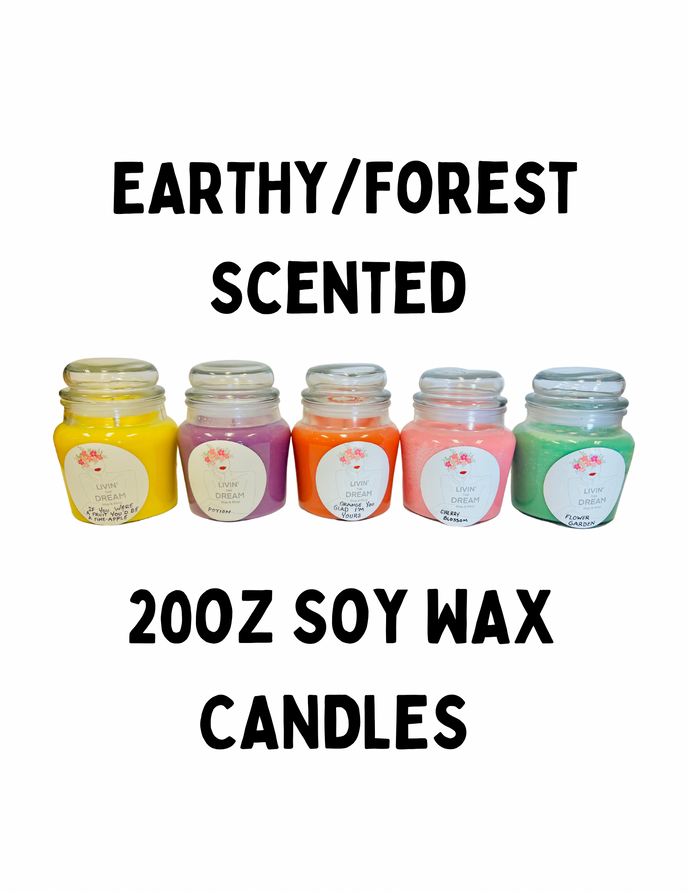 Handmade Earthy/Forest 20oz Candles