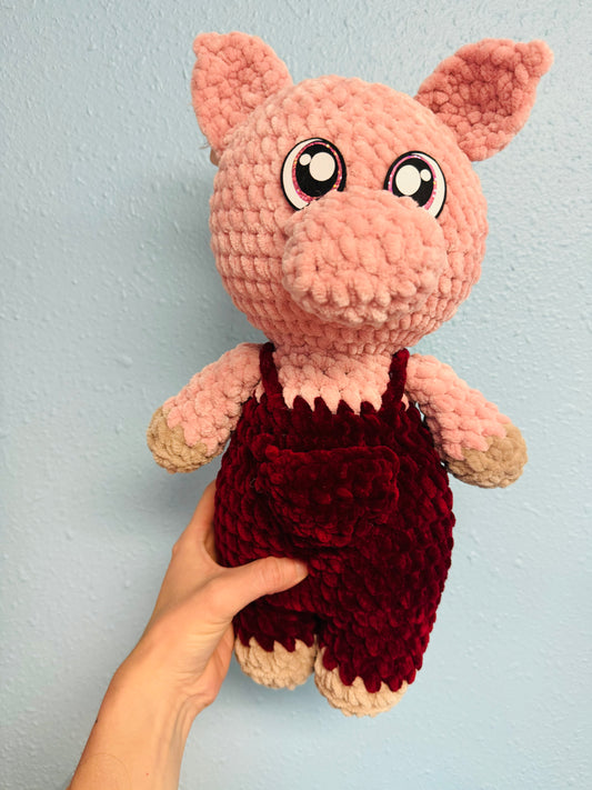 Handmade childrens piggy plushie