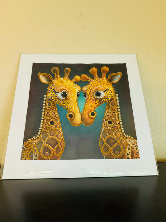 Diamond Art - 2 In Love Giraffes