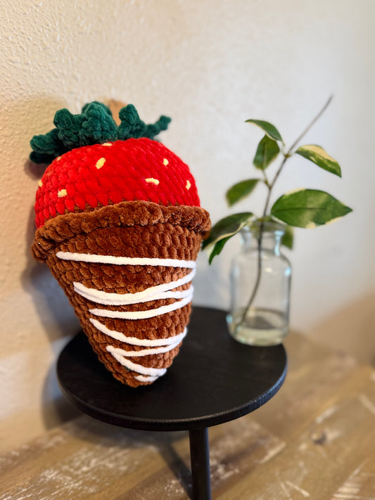 Handmade Crochet children’s chocolate Strawberry Plushie