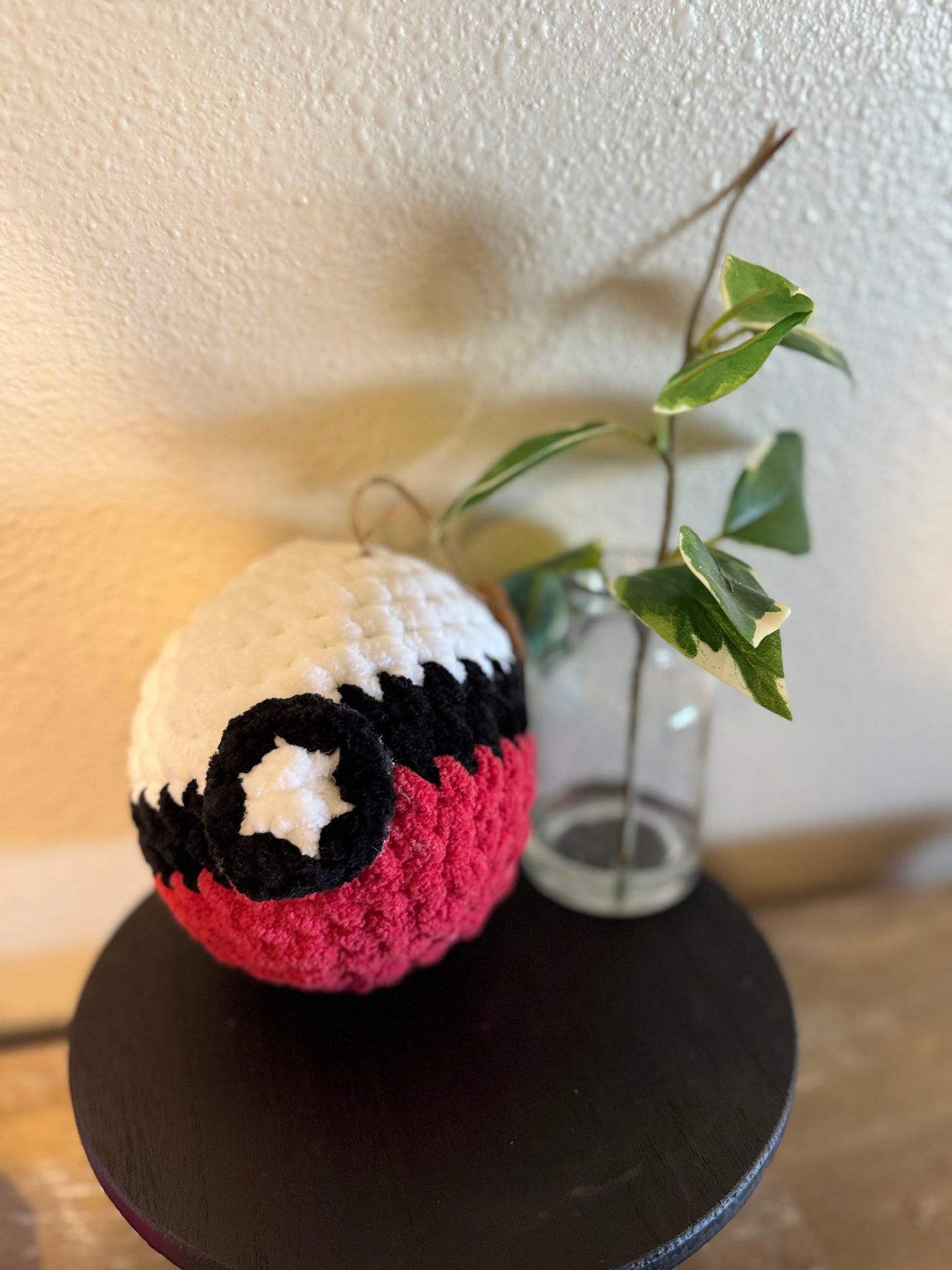 Handmade crochet Pokemon Ball Plushie