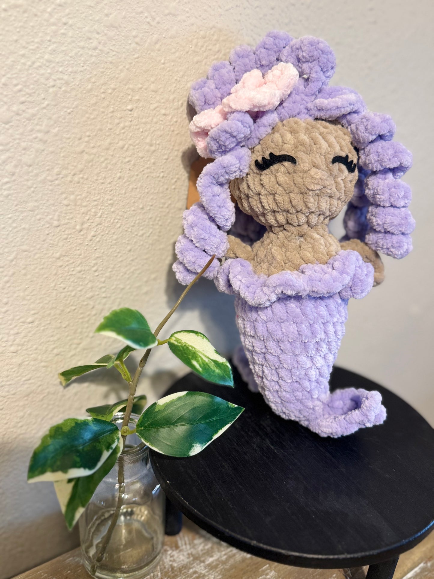 Handmade crochet mermaid plushie