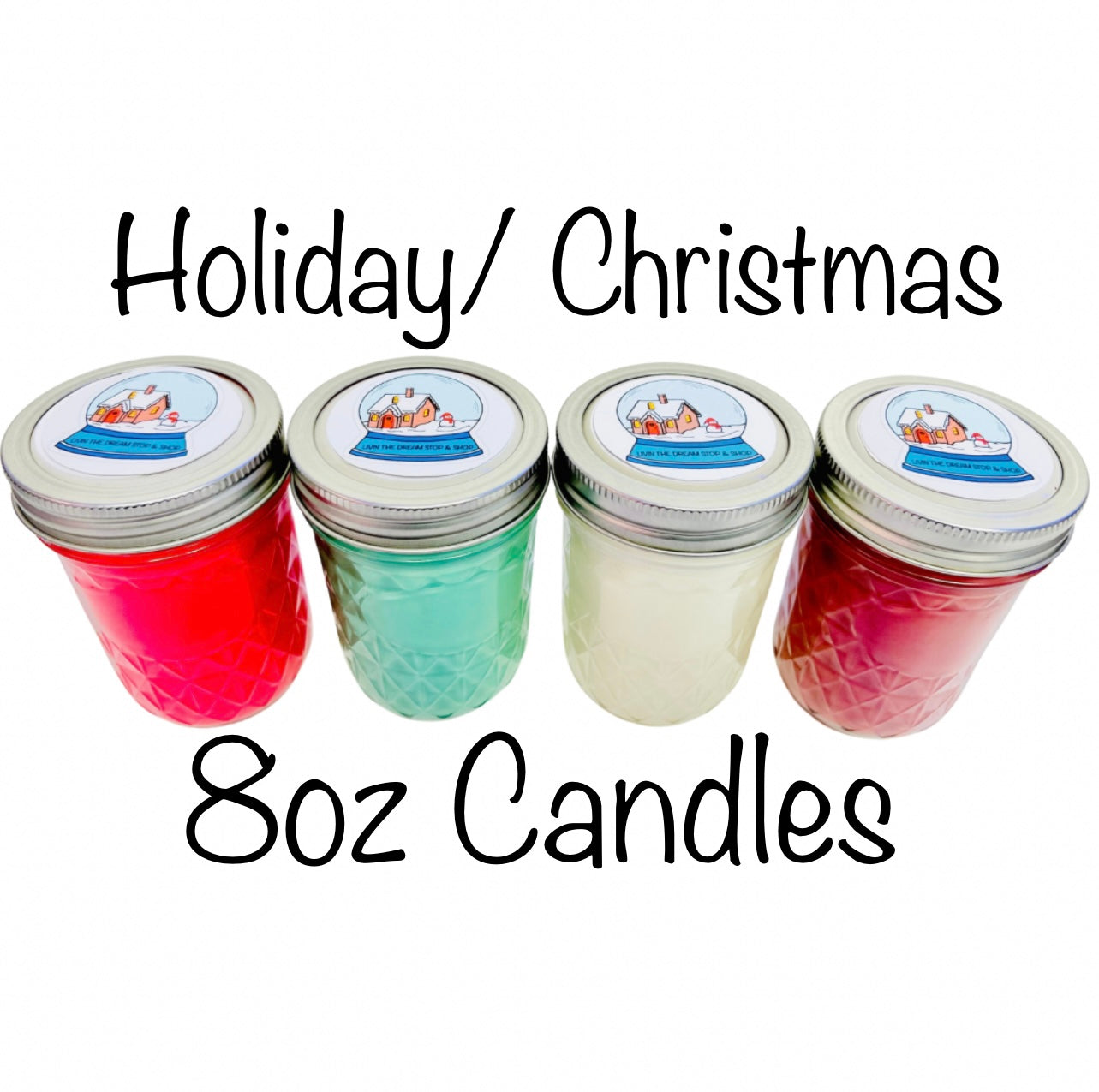 Holiday/Christmas 8oz Candles