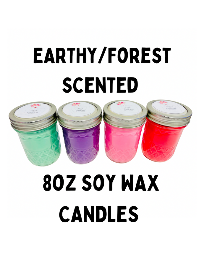 Handmade Earthy/Forest 8oz Candles