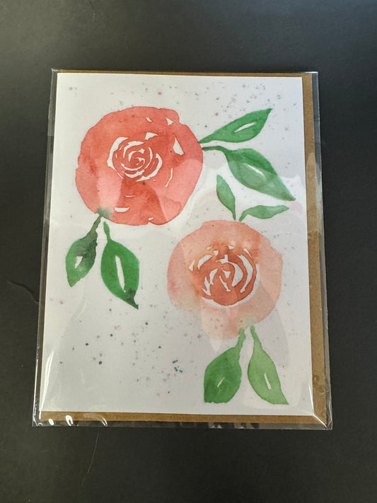 Handmade floral card