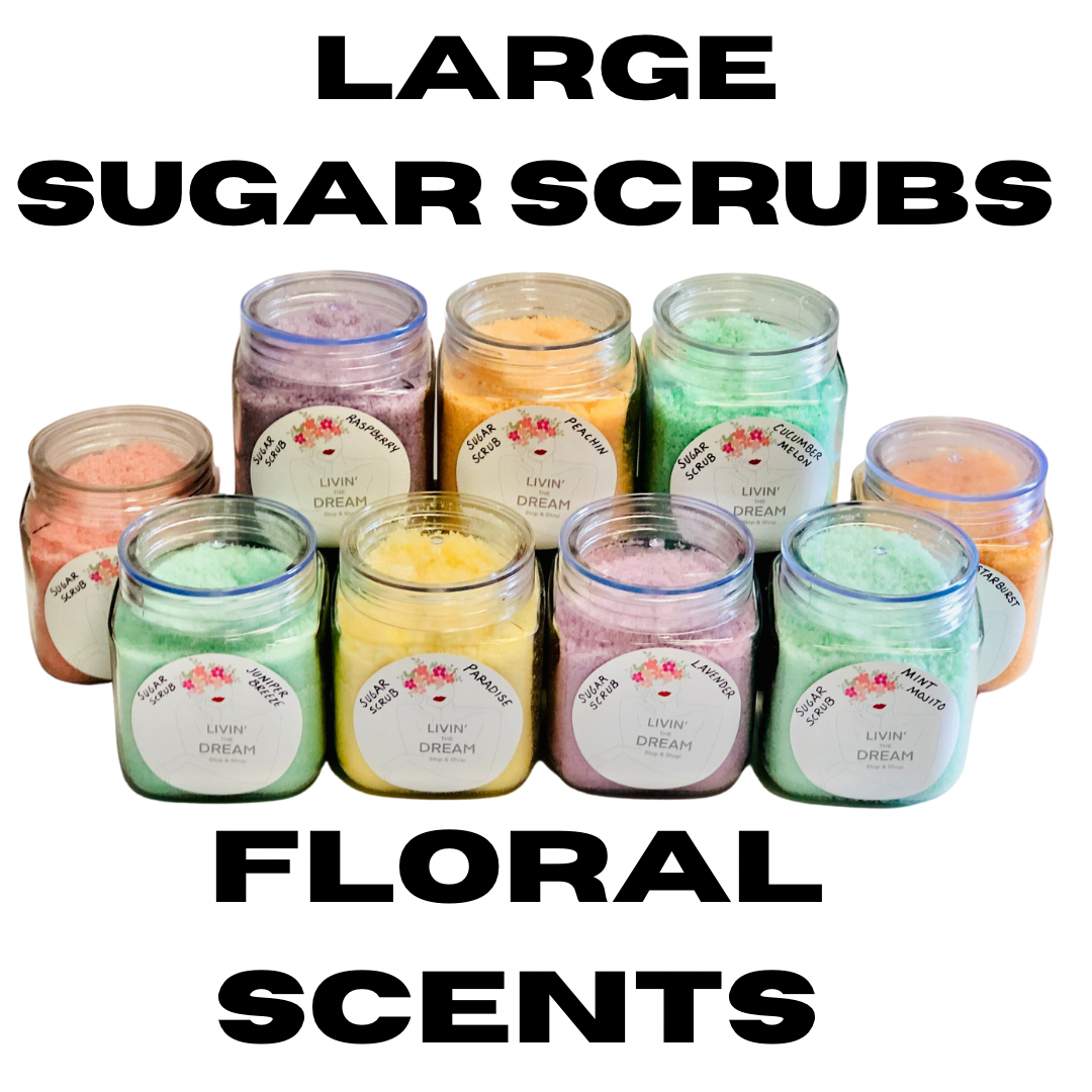 Floral Fragrances- Large sugar scrubs handmade by miss Marie!