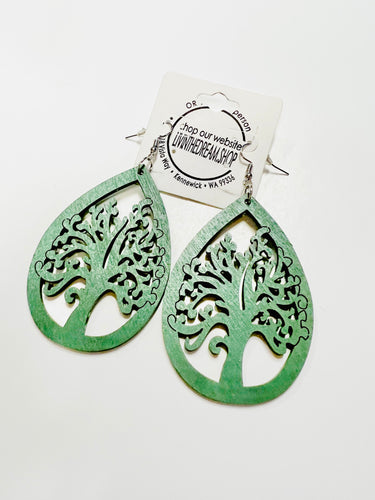 White Tree Earrings