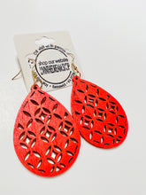 Load image into Gallery viewer, Red Drop Earrings