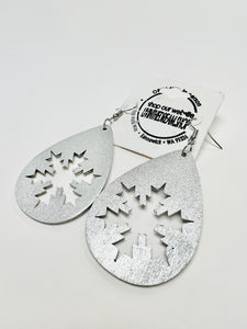 Blue Snowflake Earrings