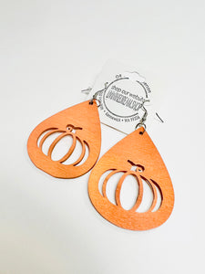 Fall Pumpkin Drop Earrings