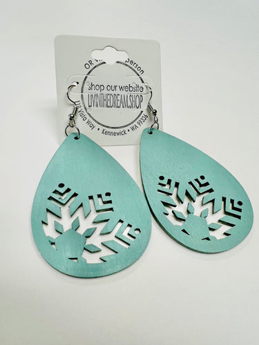 Blue Snowflake earrings