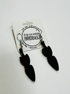 Flat Black Earrings