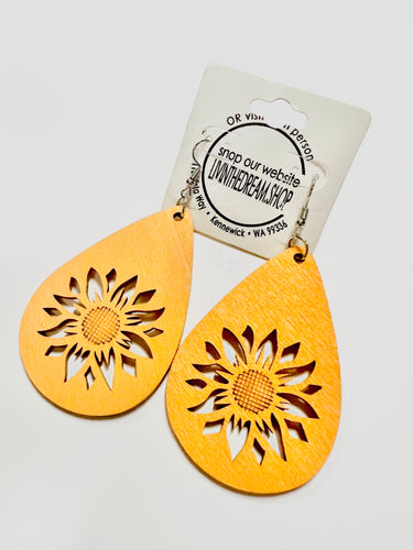 Yellow Sunflower Earrings