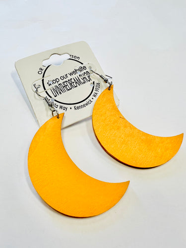 Halloween Yellow Moon Earrings