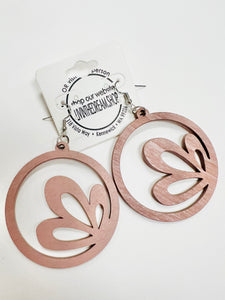 Mauve Retro Handmade Light Earrings