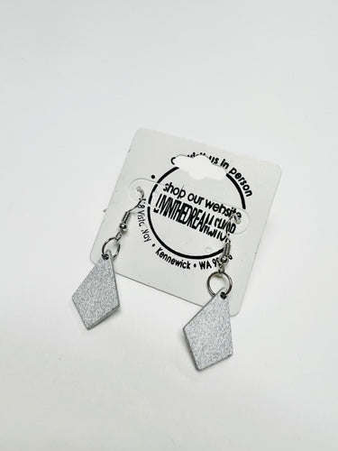 Silver Diamond Earrings