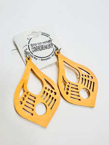 Yellow Retro Earrings