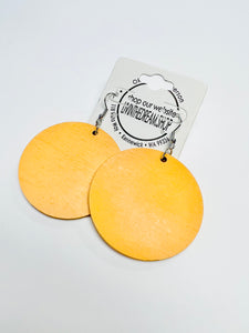 Yellow circle Earrings