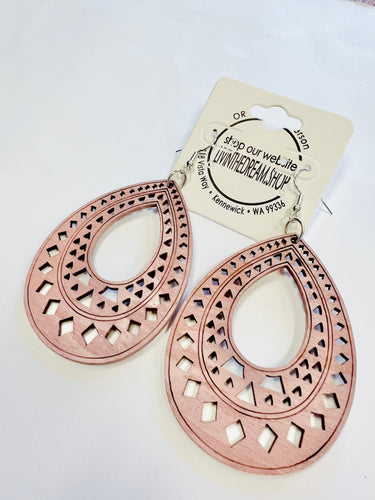 Dusty Rose Boho Earrings