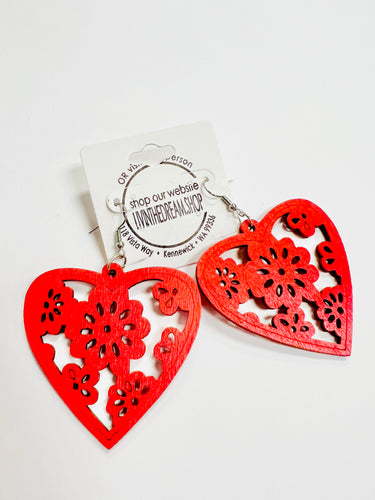 Red Heart Valentine’s Day Earrings