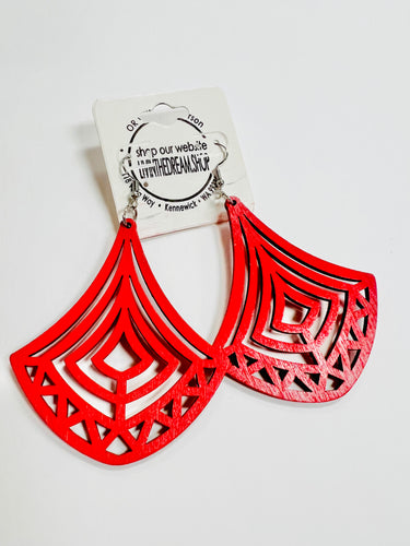 Red Retro Earrings