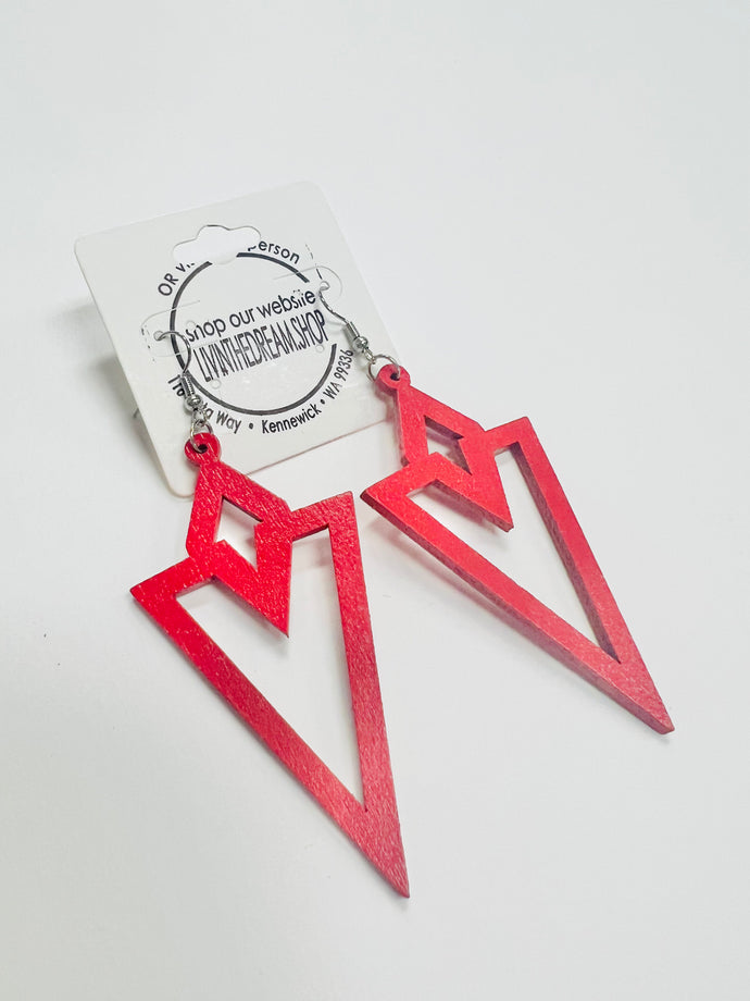 Red Retro Earrings