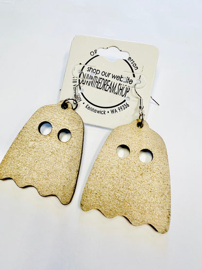 Halloween White Ghost Earrings